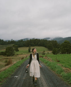 Daisy Apron Dress - Cream