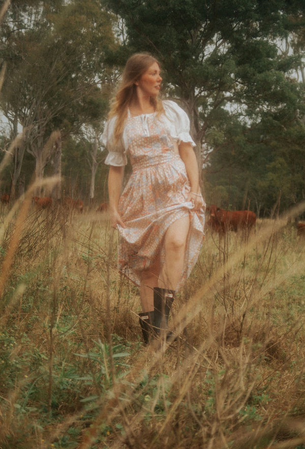 Daisy Apron Dress - Garden